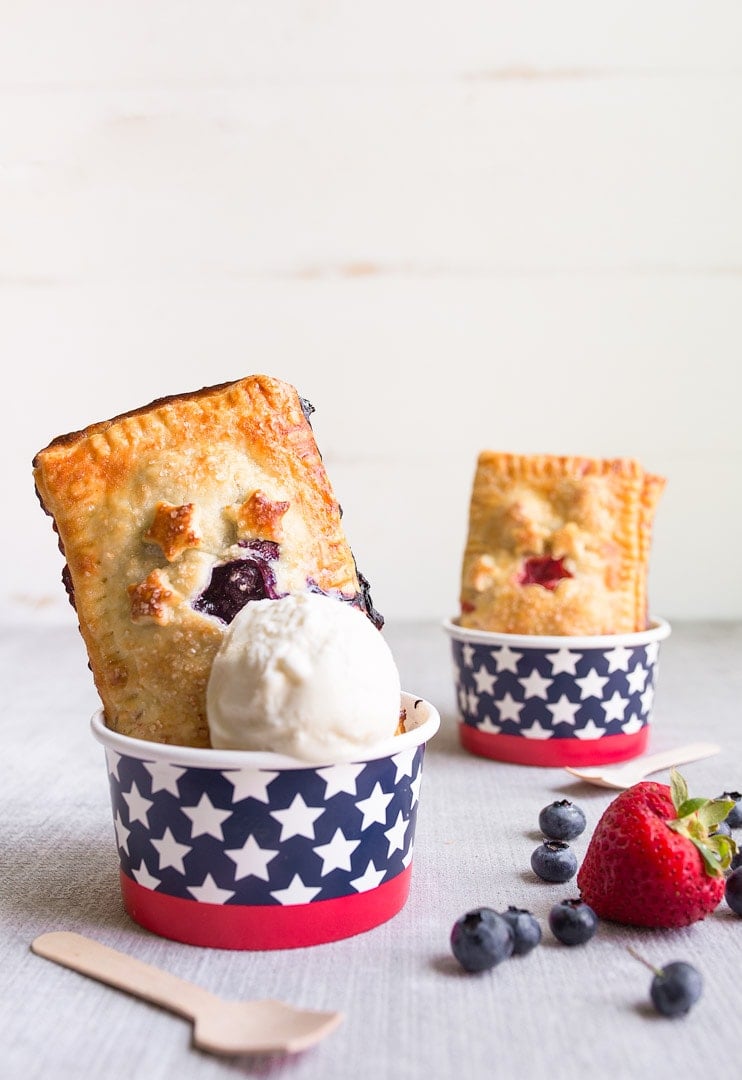 Blueberry Hand Pies Recipe: a mini blueberry pie you can hold in your hand. The best hand pie recipe.