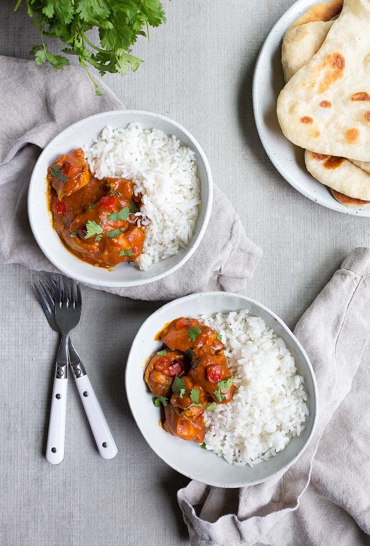 Instant Pot Indian Butter Chicken, made in the Instant Pot mini. Butter chicken made with chicken thighs in the pressure cooker.