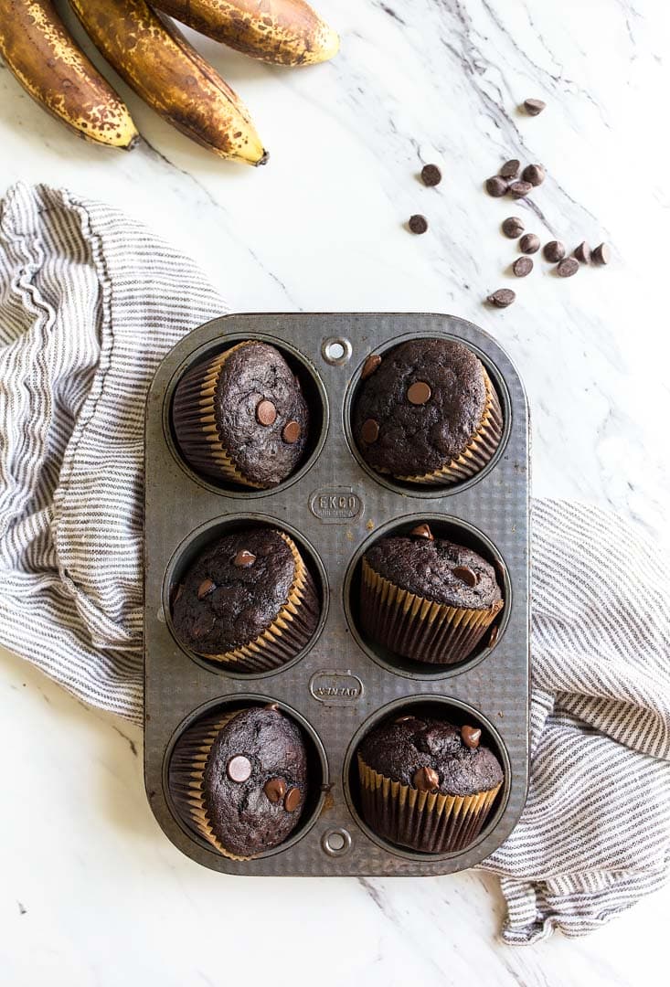 chocolate-banana-muffins-one-bowl