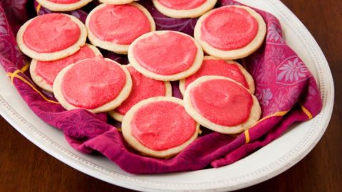 Sugar Cookies with Berry Frosting