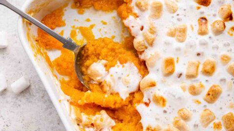Sweet Potato Casserole with Marshmallows Recipe - Dessert for Two