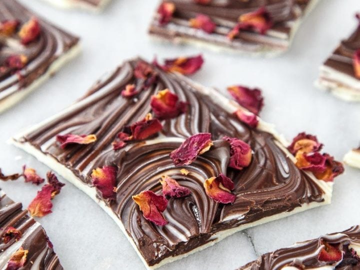 Rose Petal Chocolate Bark Recipe - Dessert for Two