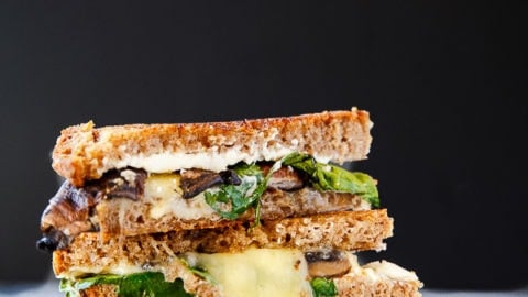 Dinner for Two: Stuffed Mushroom Grilled Cheese