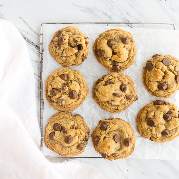 Egg-Free Peanut Butter Cookies with Chocolate Chips