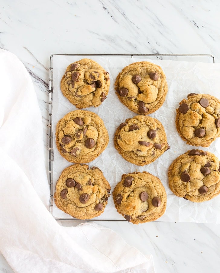 Chocolate Chip Cookies without Eggs. Small batch recipe makes 8 cookies.