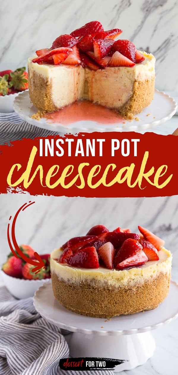Instant pot cheesecake, so easy.