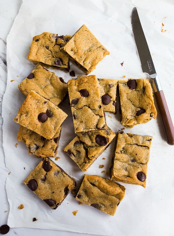 Chocolate Chip Cookie Bars (in 8x8 pan) - Dessert for Two