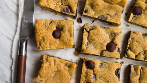 Chocolate Chip Cookie Bars (in 8x8 pan) - Dessert for Two