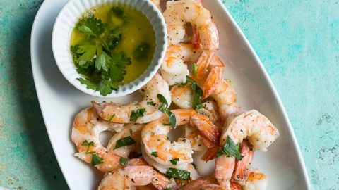 garlic butter shrimp one pan meal