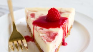 Raspberry White Chocolate Cheesecake - Dessert for Two