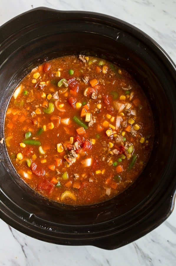 crockpot vegetable soup with beef