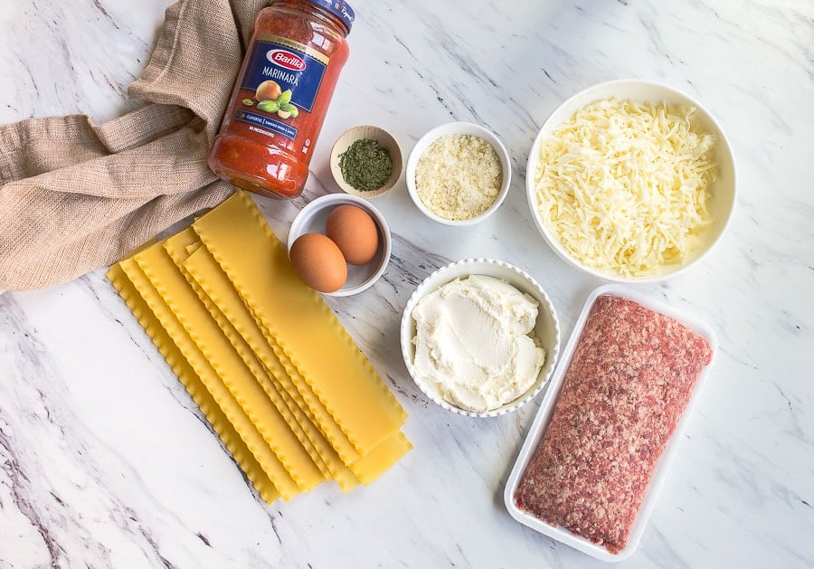 ingredients for lasagna